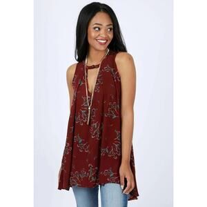 Free People Sleeveless Swing Style Boho Blouse Top. Medium/large